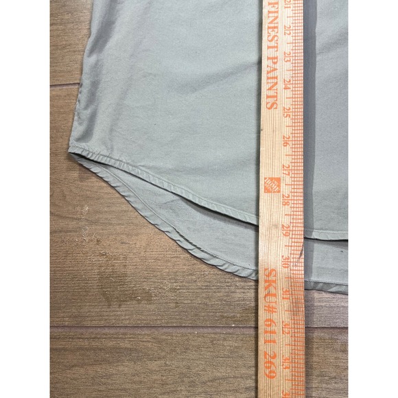 Bugle Boy Company Mens Short Sleeve Button Down Khaki Tan Embroidered  L‎ Y2K - Picture 8 of 9